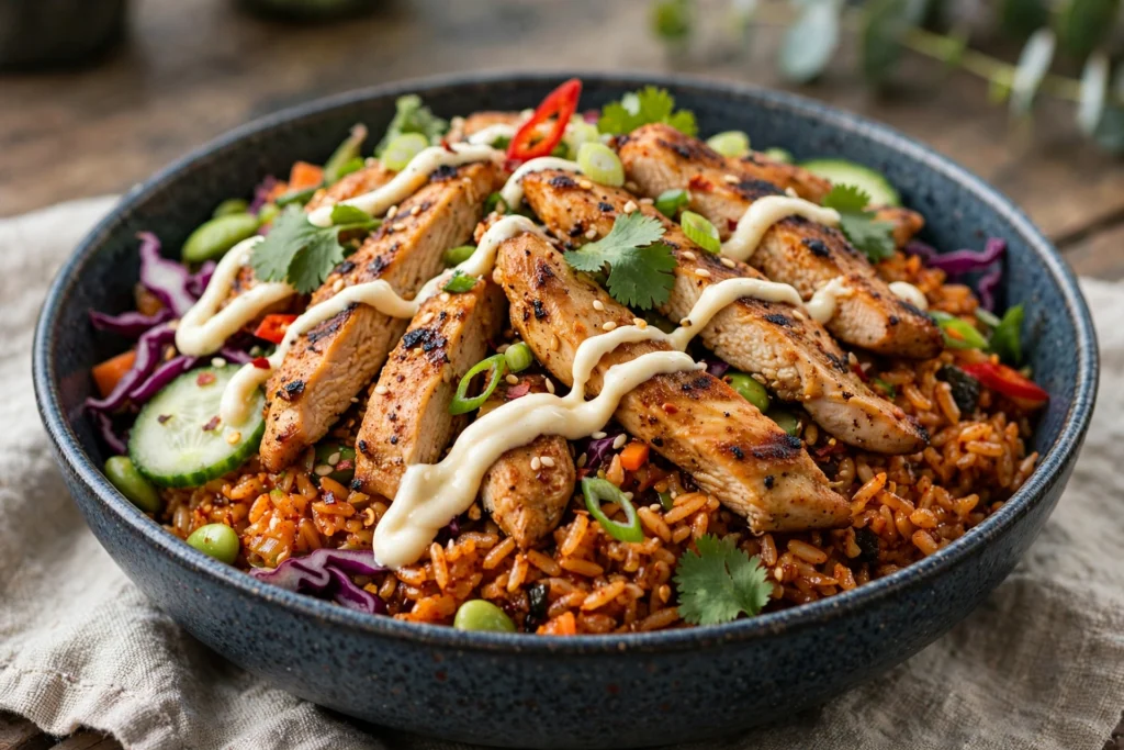 Galito's hearty chicken strips and rice bowl