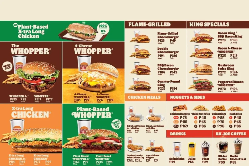 Burger King Breakfast  Menu With Updated Prices in South Africa