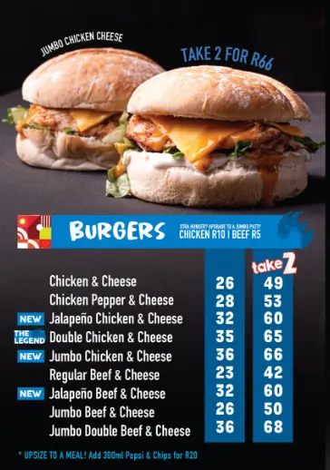 Burgers Honchos Menu