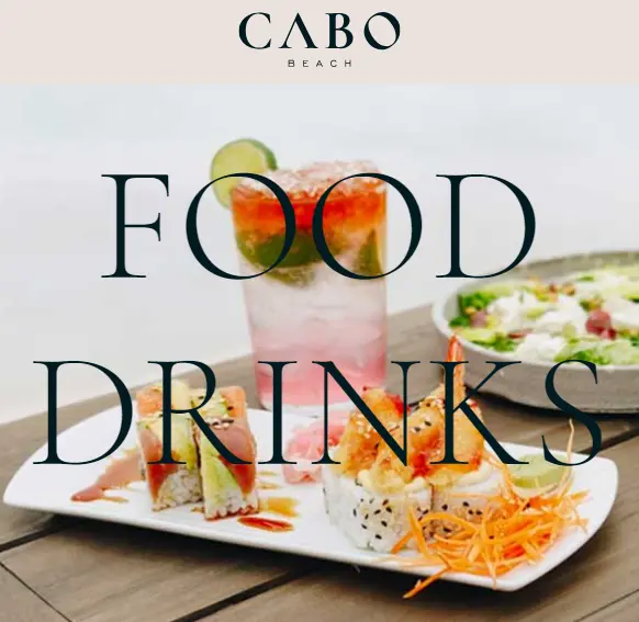 Cabo Beach Club Menu