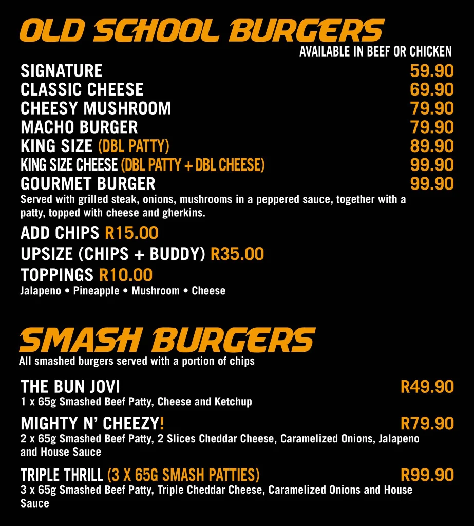 Jmos Westwood Burgers Menu Prices