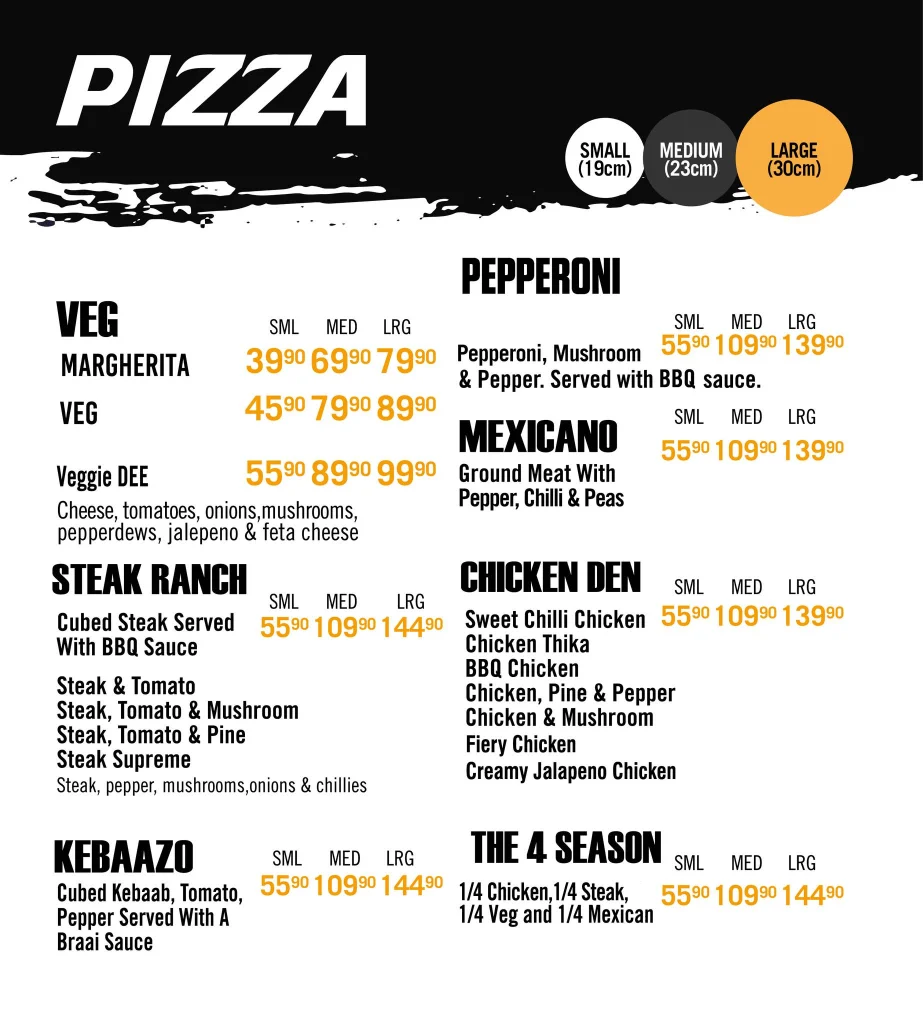 Jmos Westwood Steak Ranch PizzaMenu Prices