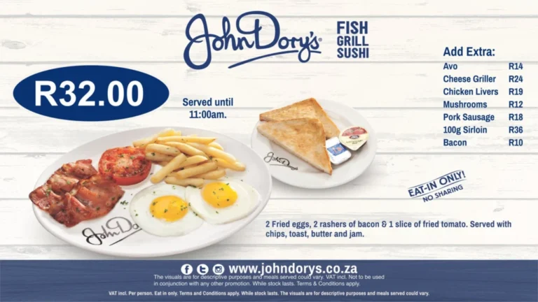 John Dorys Menu