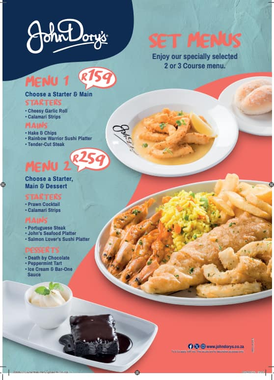 John Dory's Combo’s Menu Prices