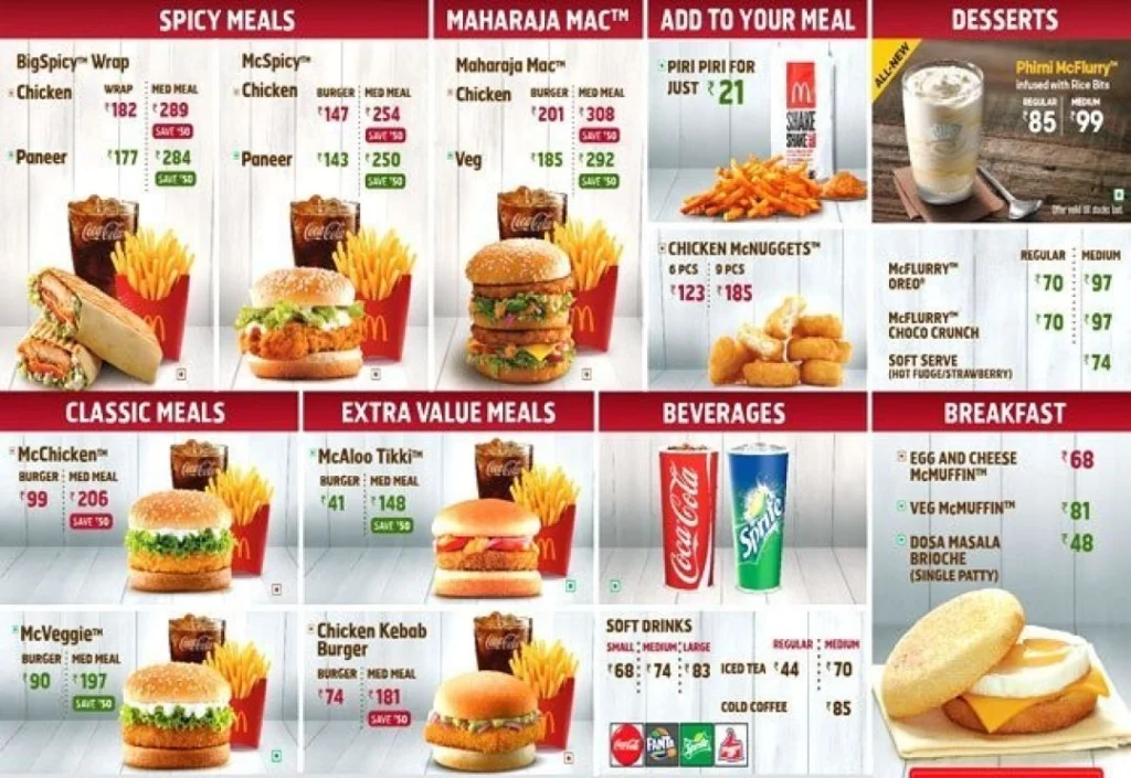  McDonald’s Family Meal Menu