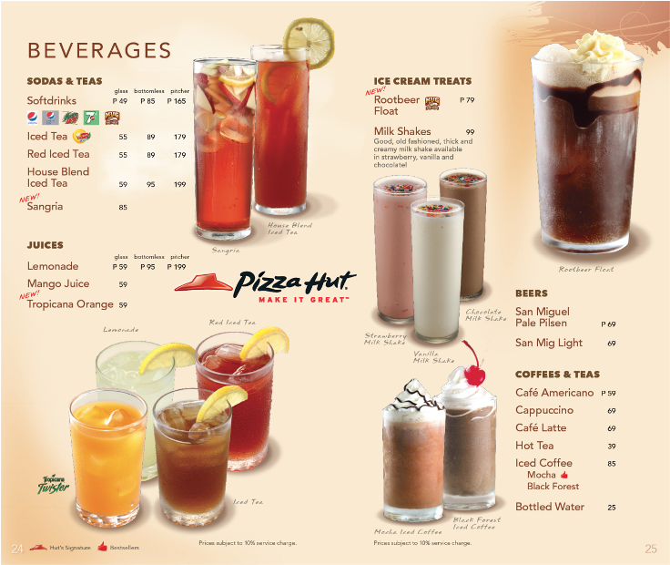 Pizza Hut Drinks Menu With Price