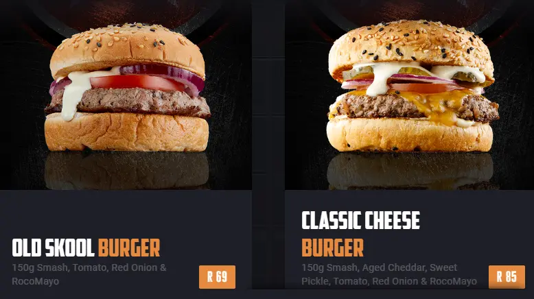 Rocomamas Smash burgers Menu Prices