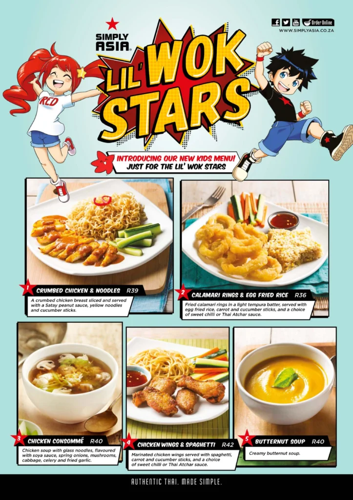 Simply Asia Kids Menu Prices