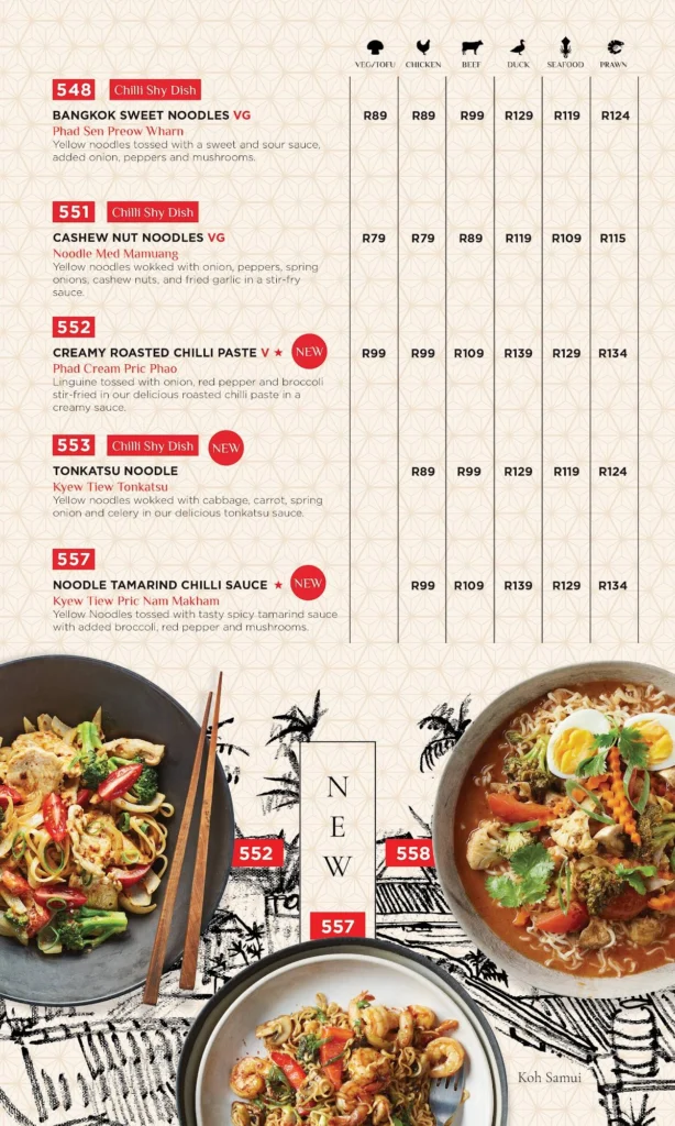 Simply Asia Thai Specialities Menu Prices