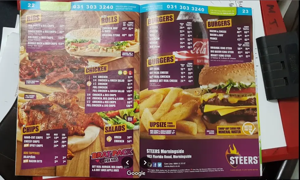 Steers Breakfast Menu With Updated Prices