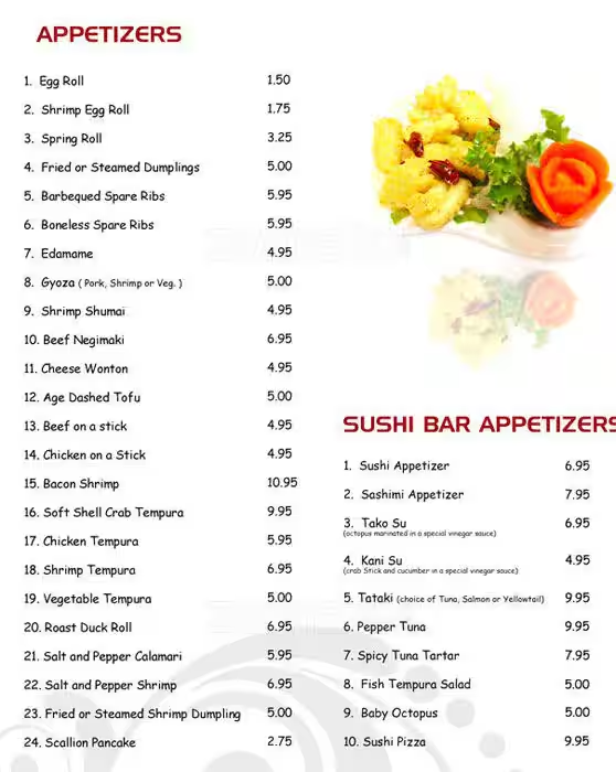 Updated Menu Items And Prices Of Asia House South Africa