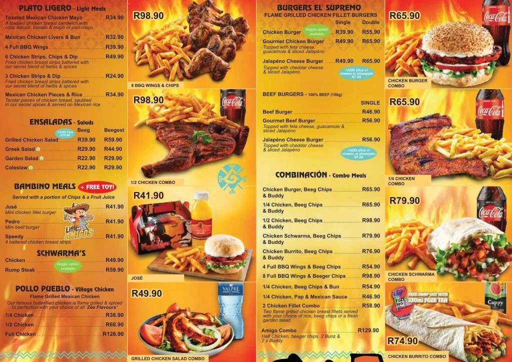 Updated Menu Items And Prices Of Mochachos South Africa