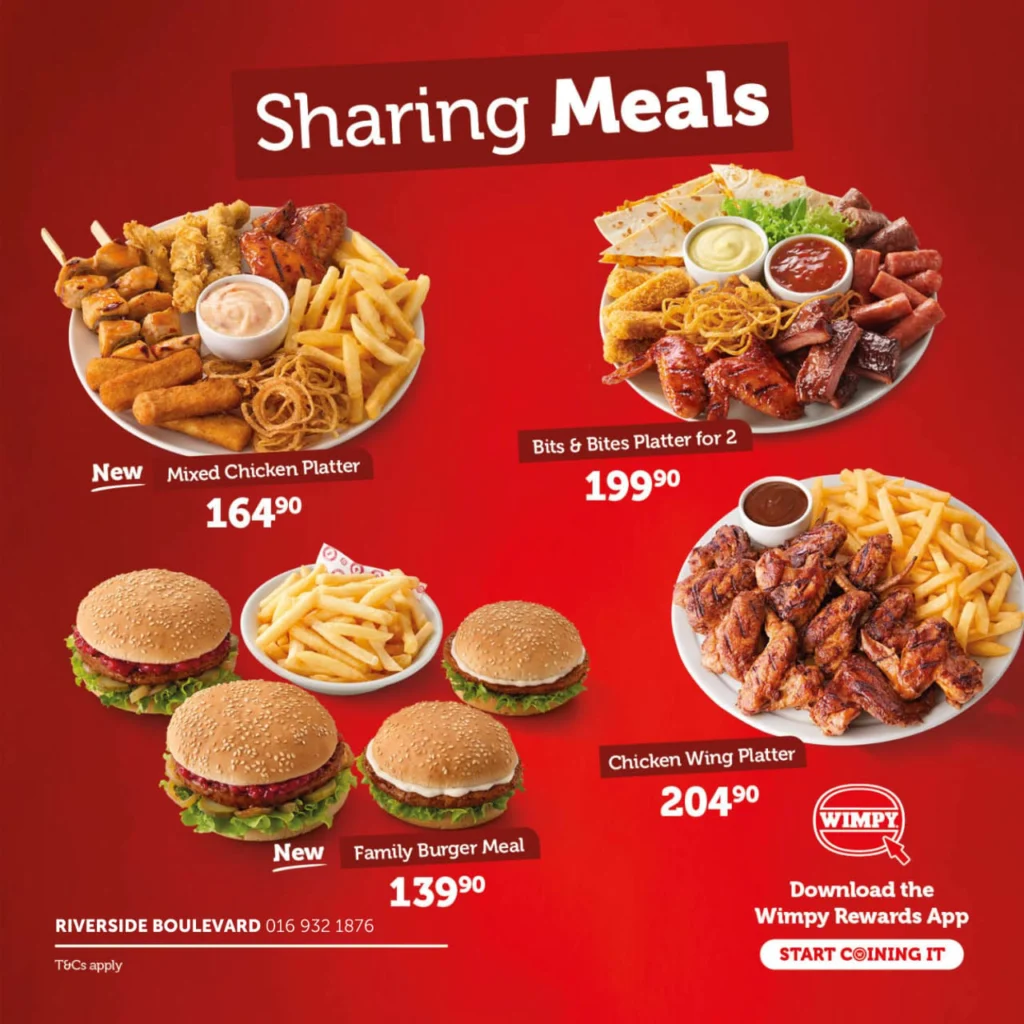 Wimpy Breakfast Burgers Prices Menu 