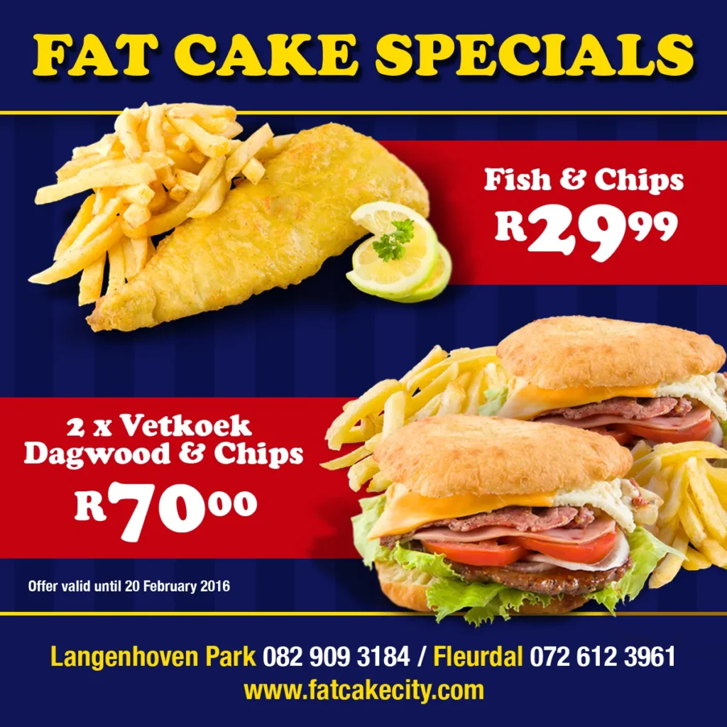 Fat Cake City Chef Special Menu Prices