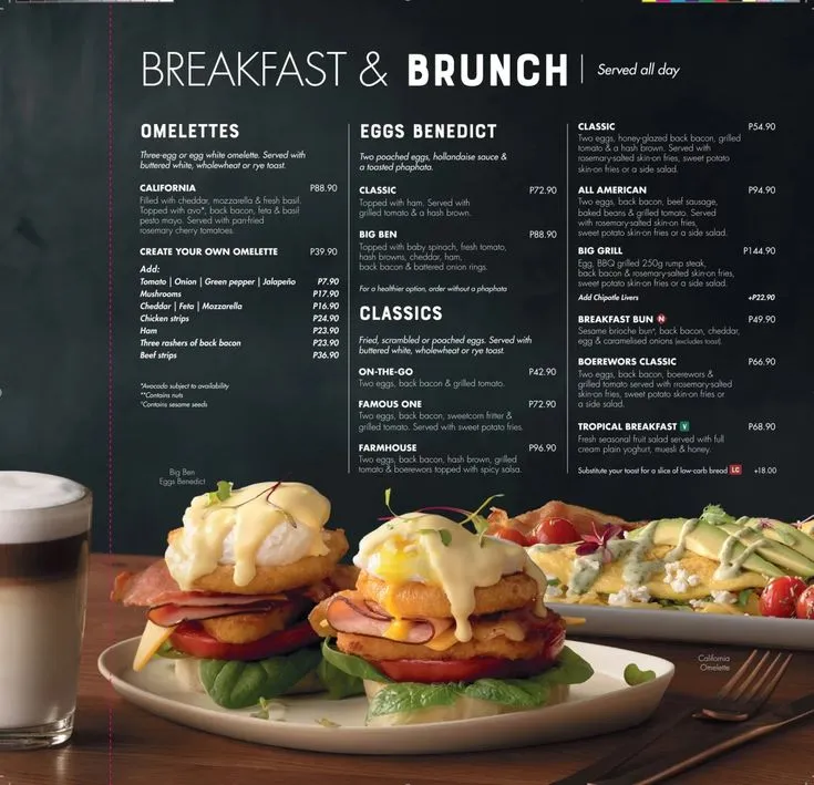 Mugg And Bean Breakfast Menu Prices