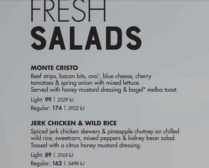 Mugg And Bean Salads Menu Prices