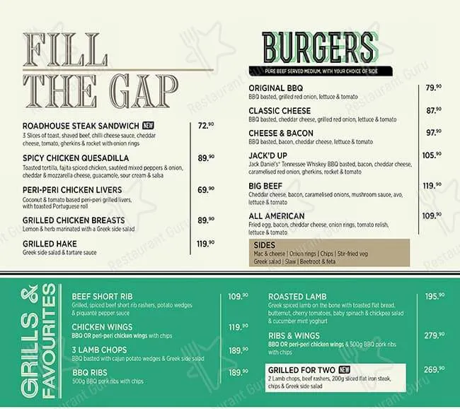 News Cafe Boksburg Burgers Menu Prices