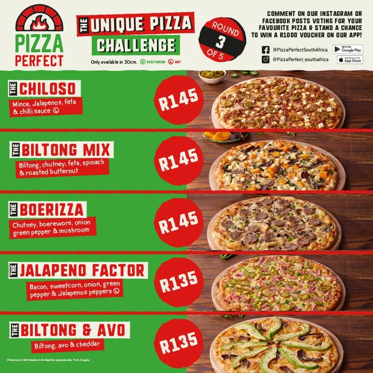 Pizza Perfect Menu With Updated Prices in South Africa 2024