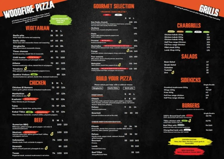 Updated Menu Items And Prices Of Bin Rashied South Africa