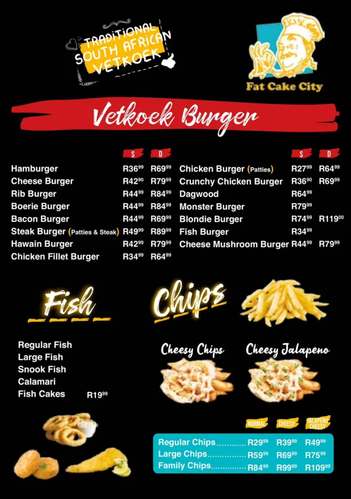 Updated Menu Items And Prices Of Fat Cake City