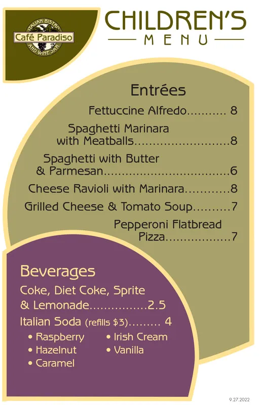 Cafe Paradiso Menu With Updated Prices in South Africa 2025